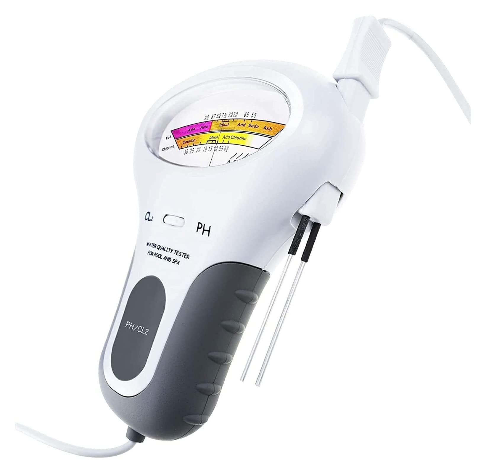 YIWANGO 2-in-1 Digital Chlorine and PH Meter for Swimming Pools & Spas - Accurate Water Quality Tester for CL2 Level Monitoring - Essential Pool Maintenance Tool for Homeowners and Professionals (Perfect for Regular Water Testing and Chemical Balance Maintenance)