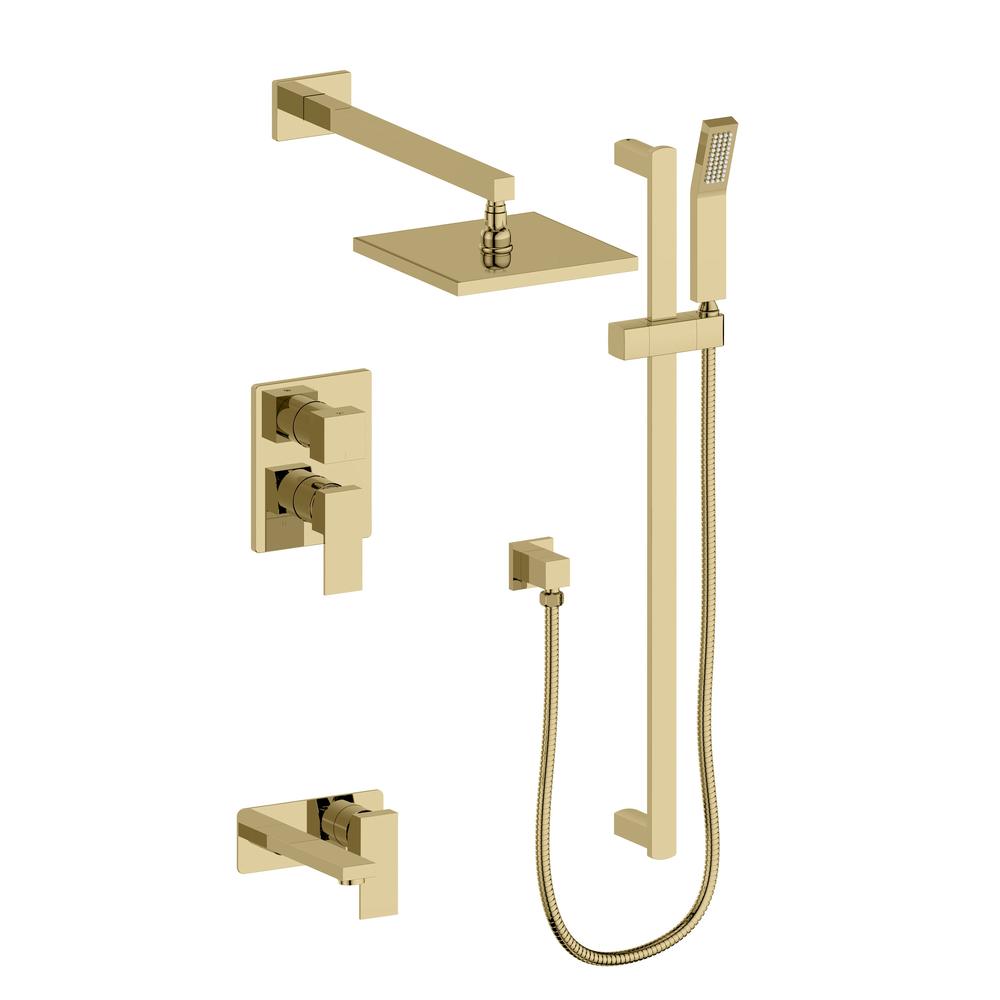 ZLINE Bliss Rainfall Shower System - 12 Inch Oversized Shower Head in Polished Gold (BLS SHS12 PG) - Luxury Bathroom Upgrade for Spa-Like Experience