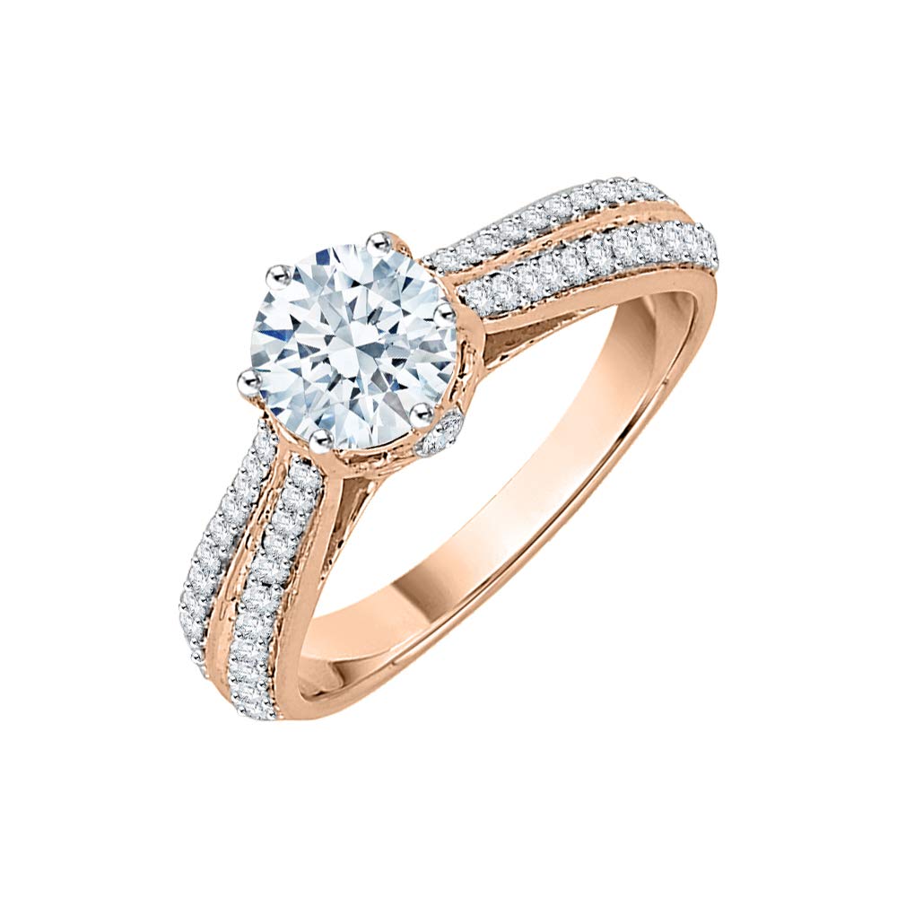 14K Gold KATARINA Diamond Engagement Ring - 1 1/3 Carat I-J Color I1 Clarity, Perfect for Proposals, Anniversaries & Special Occasions
