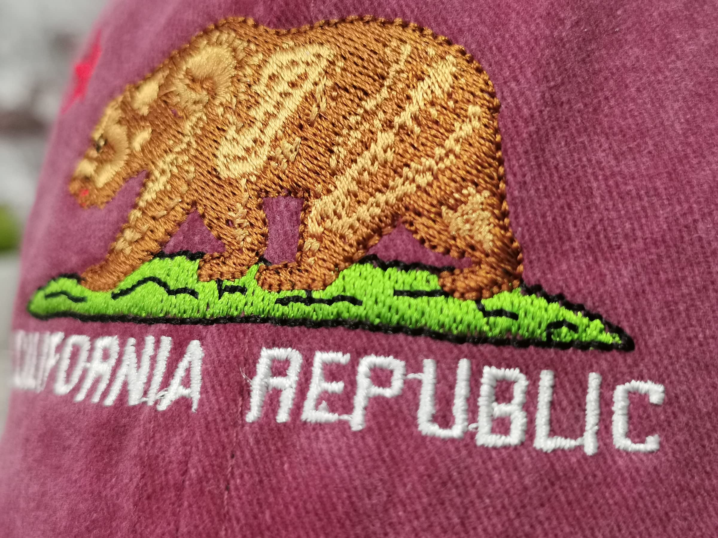 California Bear Embroidered Hats for Outdoor Adventures