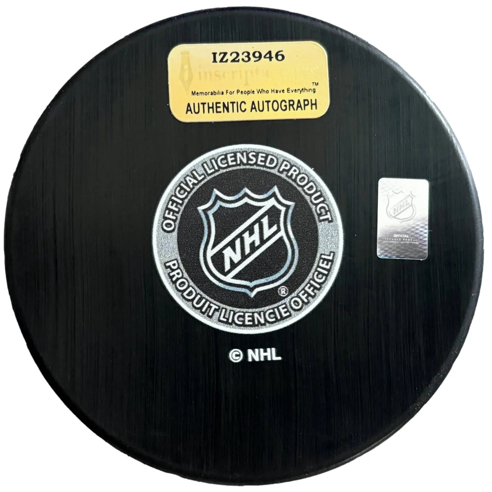 Jonathan Quick Autographed New York Rangers Hockey Puck with COA - Signed NHL Collectible for Fans, Memorabilia Display & Sports Gift