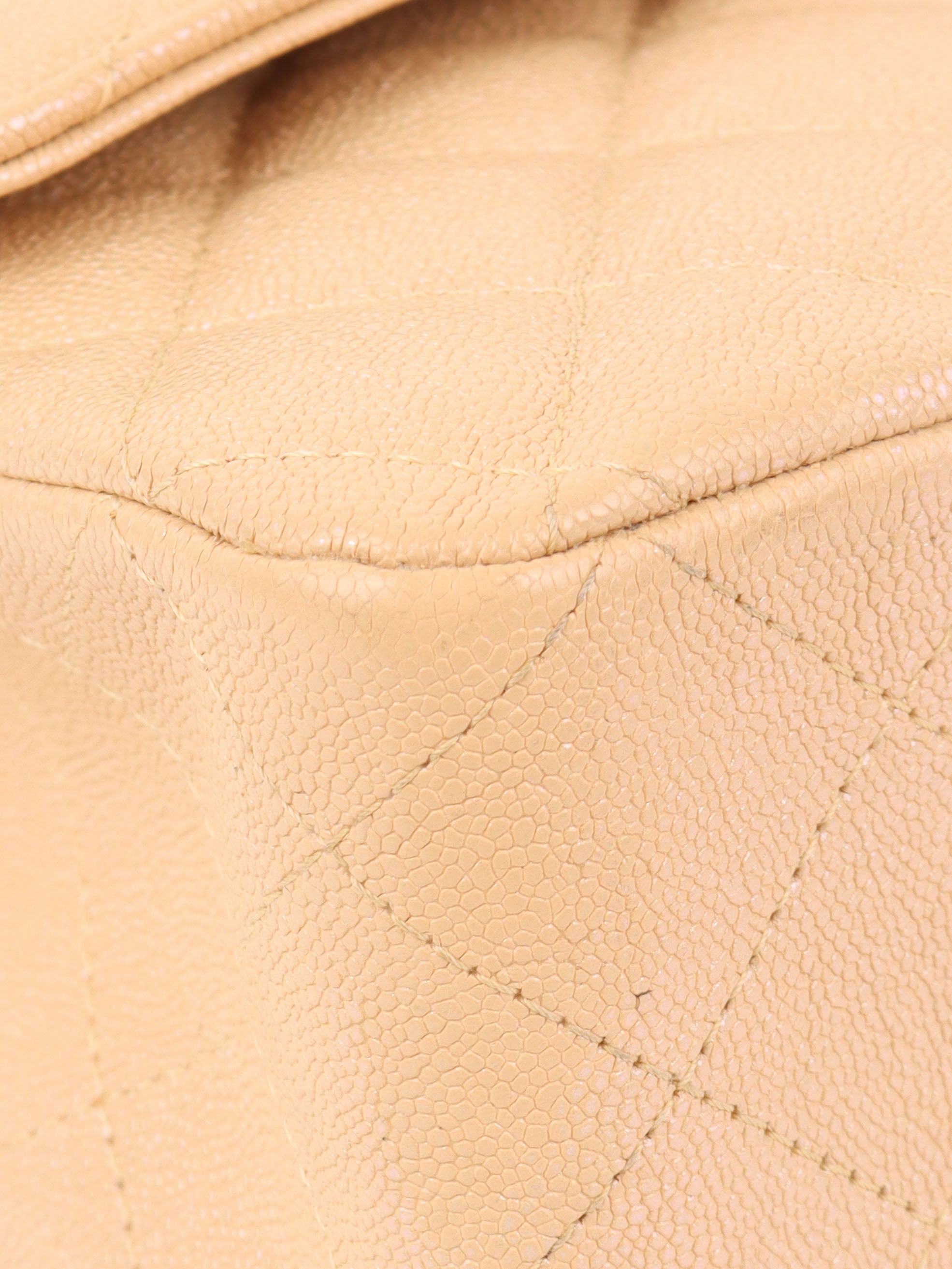 Chanel Iridescent Beige Caviar Medium Double Classic Flap Bag with Light Gold Hardware - Luxury Shoulder Bag for Women, Perfect for Parties, Weddings & Special Occasions