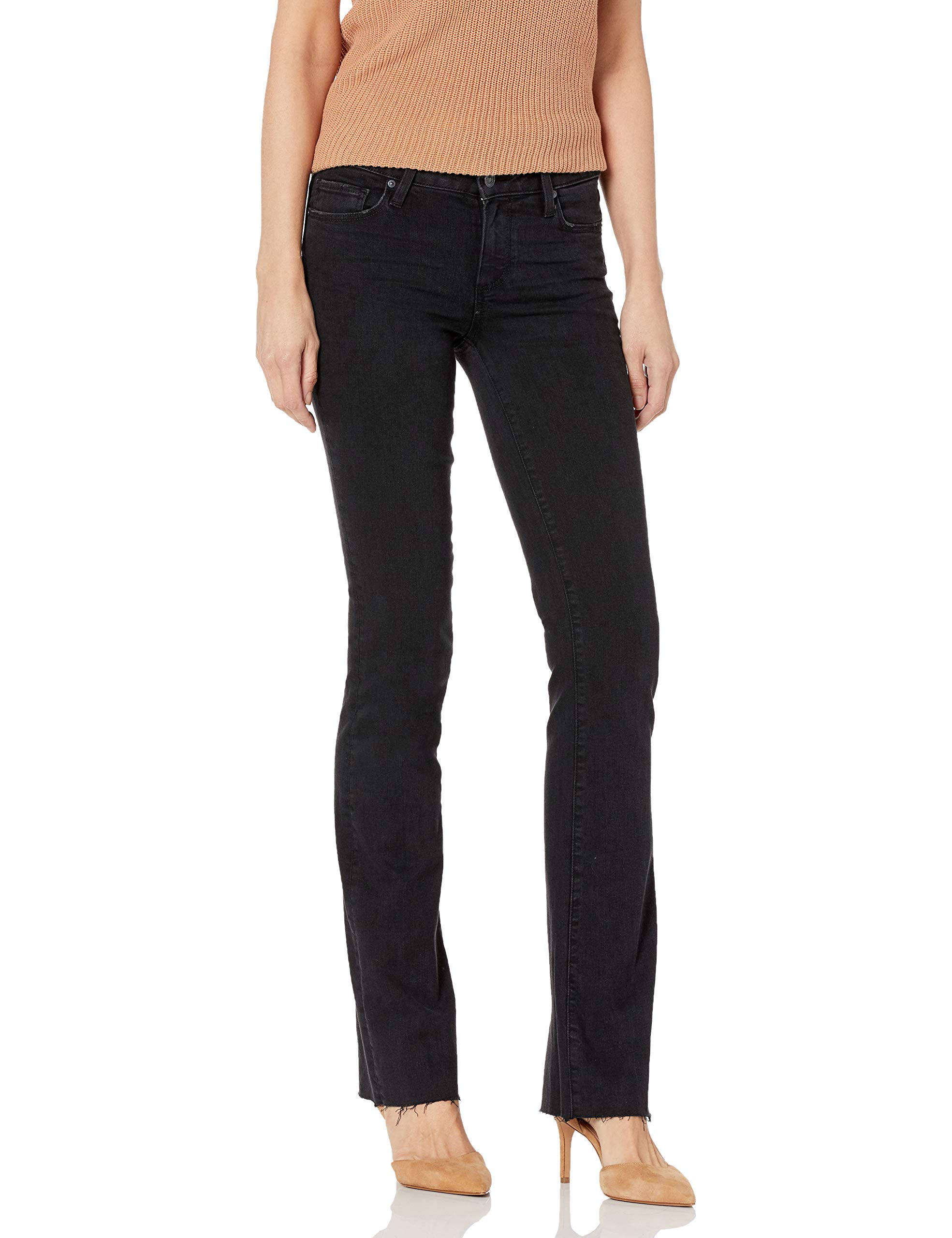 PAIGE Women's Manhattan Transcend Vintage Raw Hem High Rise Bootcut Jeans | Distressed Denim Pants for Casual & Night Out | Perfect for Everyday Wear, Date Nights & Weekend Looks