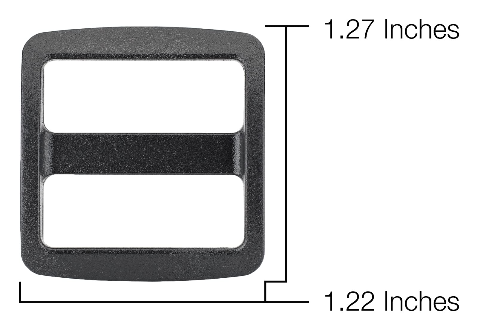 Country Brook Design - 1 Inch Widemouth Triglide Slides (Pack of 100) - Heavy Duty Plastic Buckles for DIY Crafts, Sewing, Outdoor Gear & Pet Collars