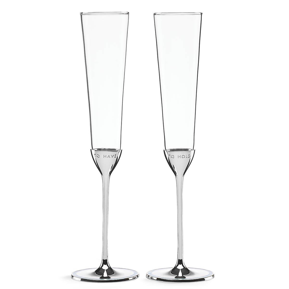 Take The Cake 2-Piece Champagne Flute Set - Elegant Glassware for Weddings, Anniversaries & Celebrations