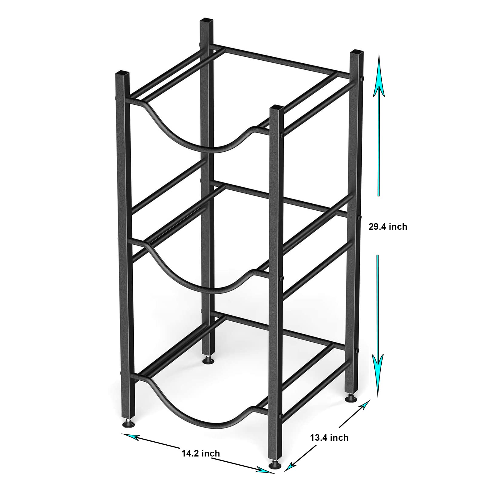 5 Gallon Water Jug Holder Stand - 3-Tier Storage Organizer for Water Cooler Bottles | Durable Rack for Home, Kitchen, Office & Pantry | Perfect for Water Dispenser Organization & Space Saving
