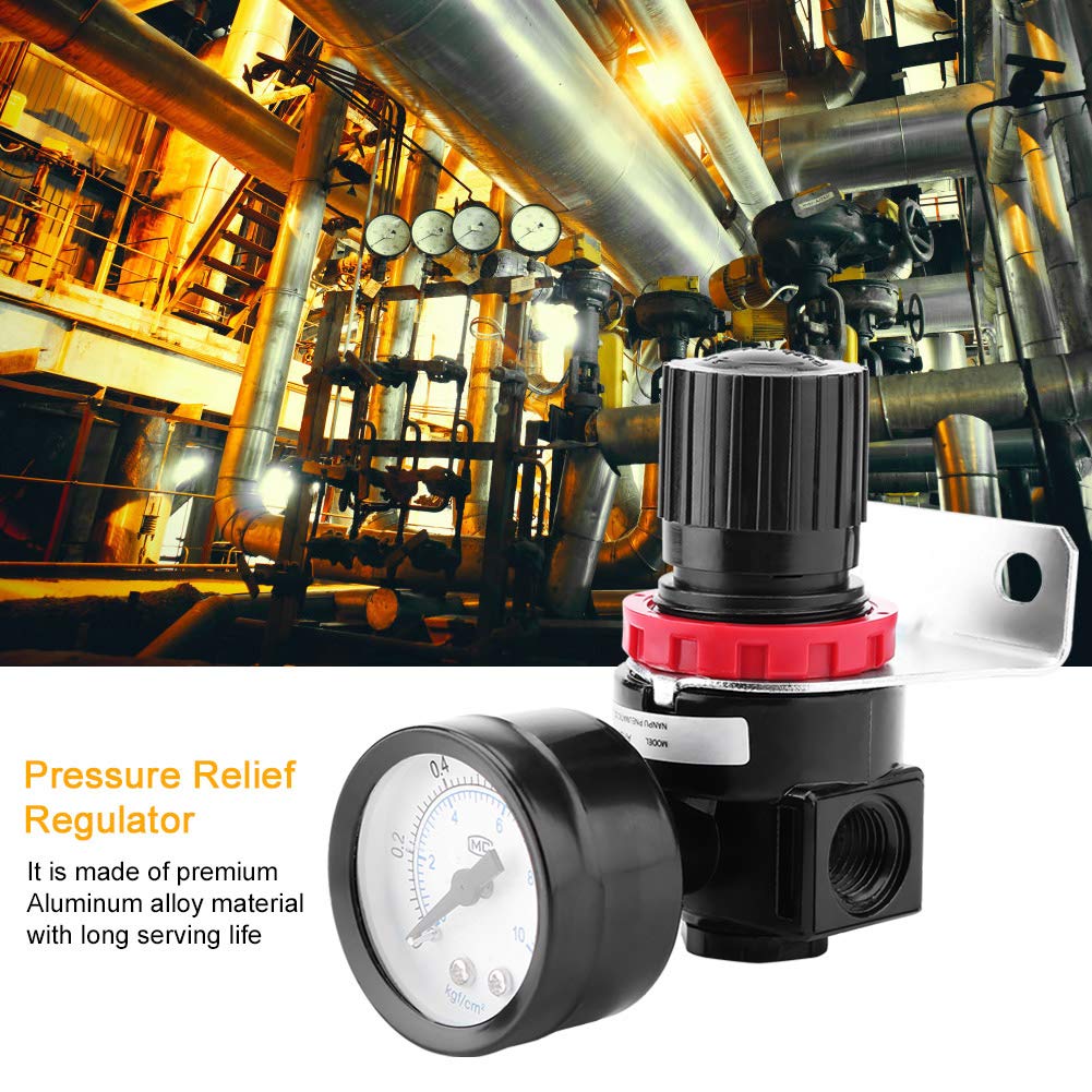 AR2000 Air Compressor Pressure Regulator with Gauge & Water Trap - Precision Air Control for Compressors & Pneumatic Tools - Ideal for Automotive, Industrial & Workshop Applications