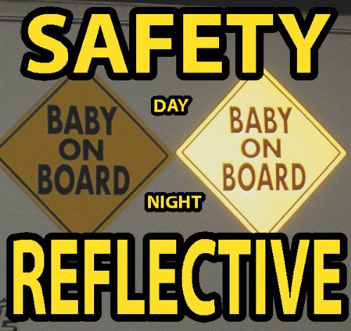 Baby On Board Car Magnet - Reflective Safety Sign for Vehicles | Perfect for Parents & New Drivers | Enhance Visibility & Safety on the Road