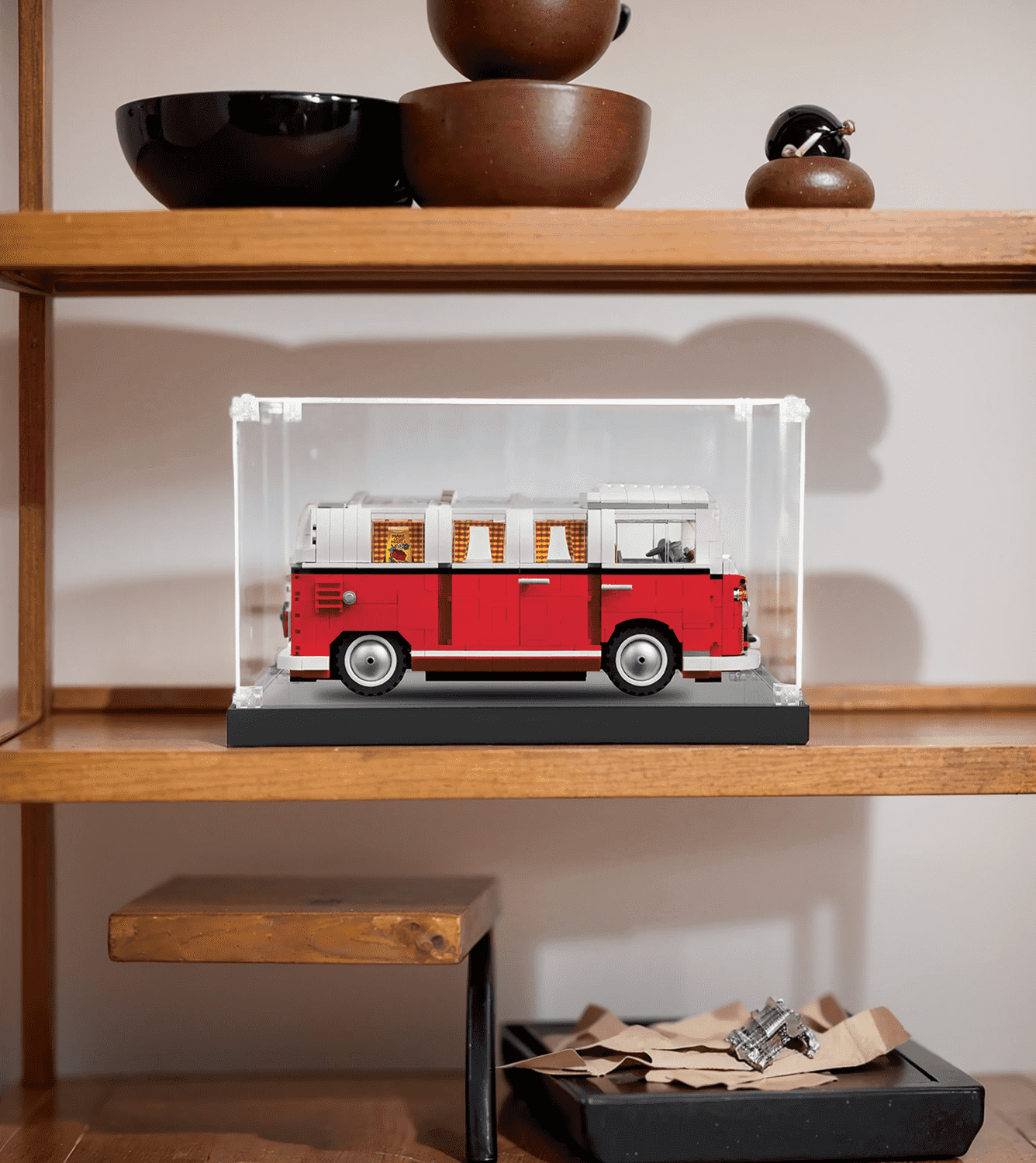 LEGO Volkswagen T1 Camper Van 10220 Display Case - Clear Acrylic Showcase for Collectible LEGO Sets - Perfect for Home Decor, Office Display & Collector's Showcase