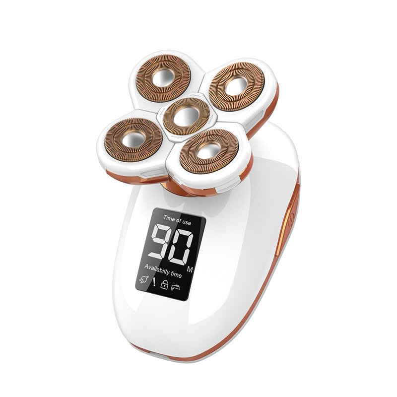 3-in-1 Rechargeable Electric Razor for Women - Wet & Dry Hair Remover with Detachable Head for Legs, Arms & Bikini Area | Rose Gold Shaver for Smooth Skin at Home & Travel