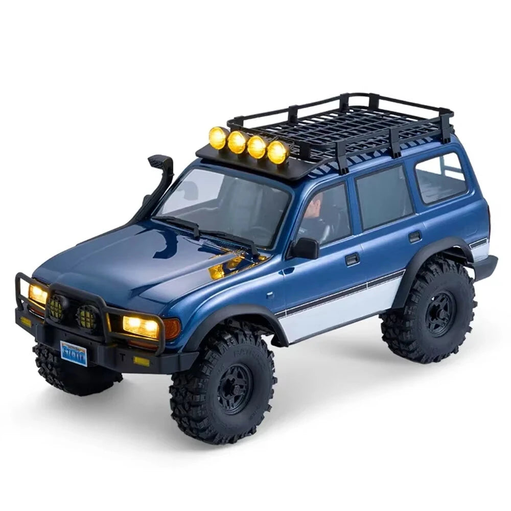 FMS FCX10 PRO 1/10 Scale 4WD Brushless Remote Control RC Car - Toyota Land Cruiser LC80 RS Model for Off-Road Adventure & Rock Crawling (Ideal for Outdoor Racing, Backyard Driving & RC Hobbyists)