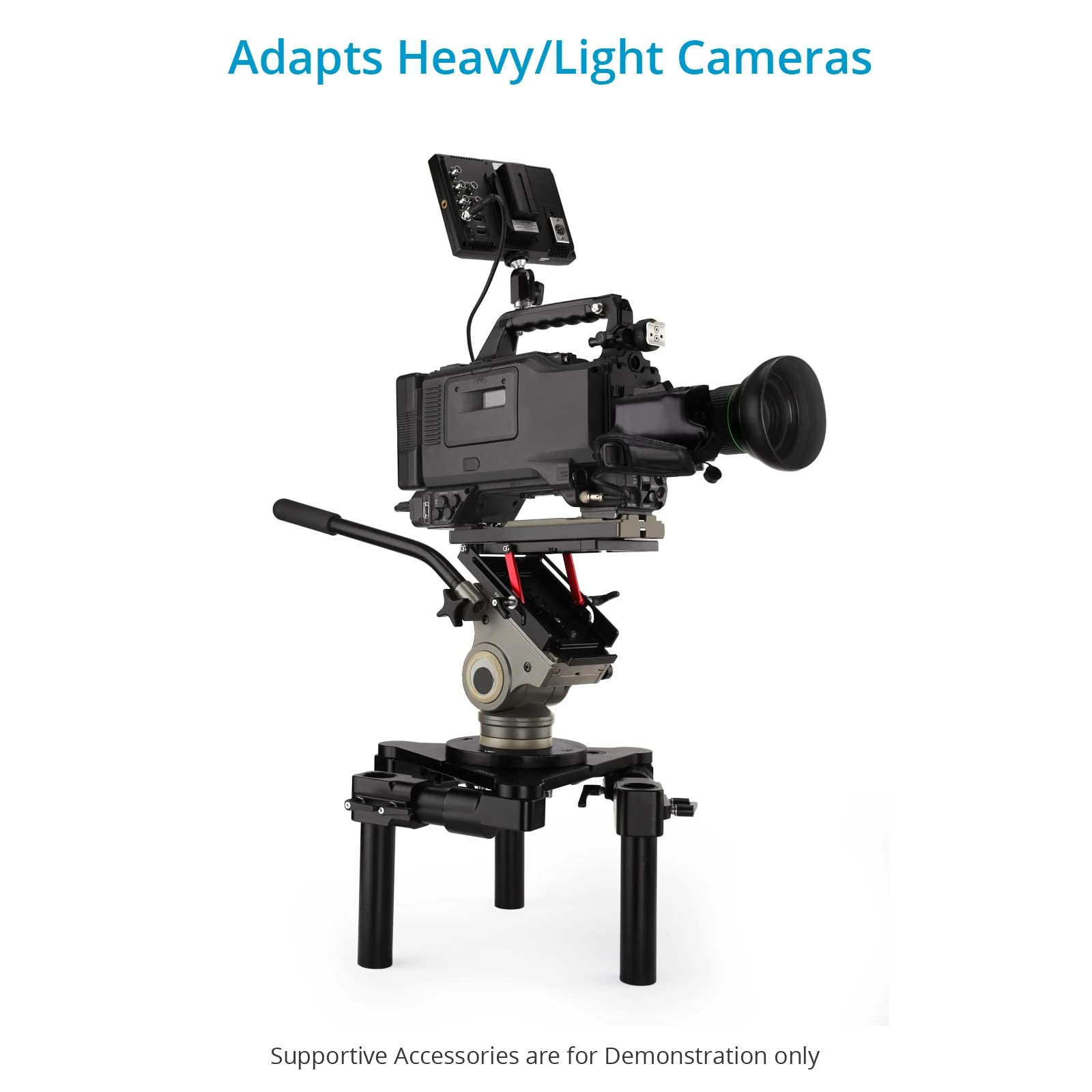 PROAIM Big Multi-Angle Wedge Plate for Camera Setup - 90° Adjustable Leveling Base with Bubble Level for Heavy & Light Cameras - Compatible with Tripod, Slider, Car Suction Mount & Gear Head (P-MWP-B) - Perfect for Film Production, Vlogging & Professional Photography