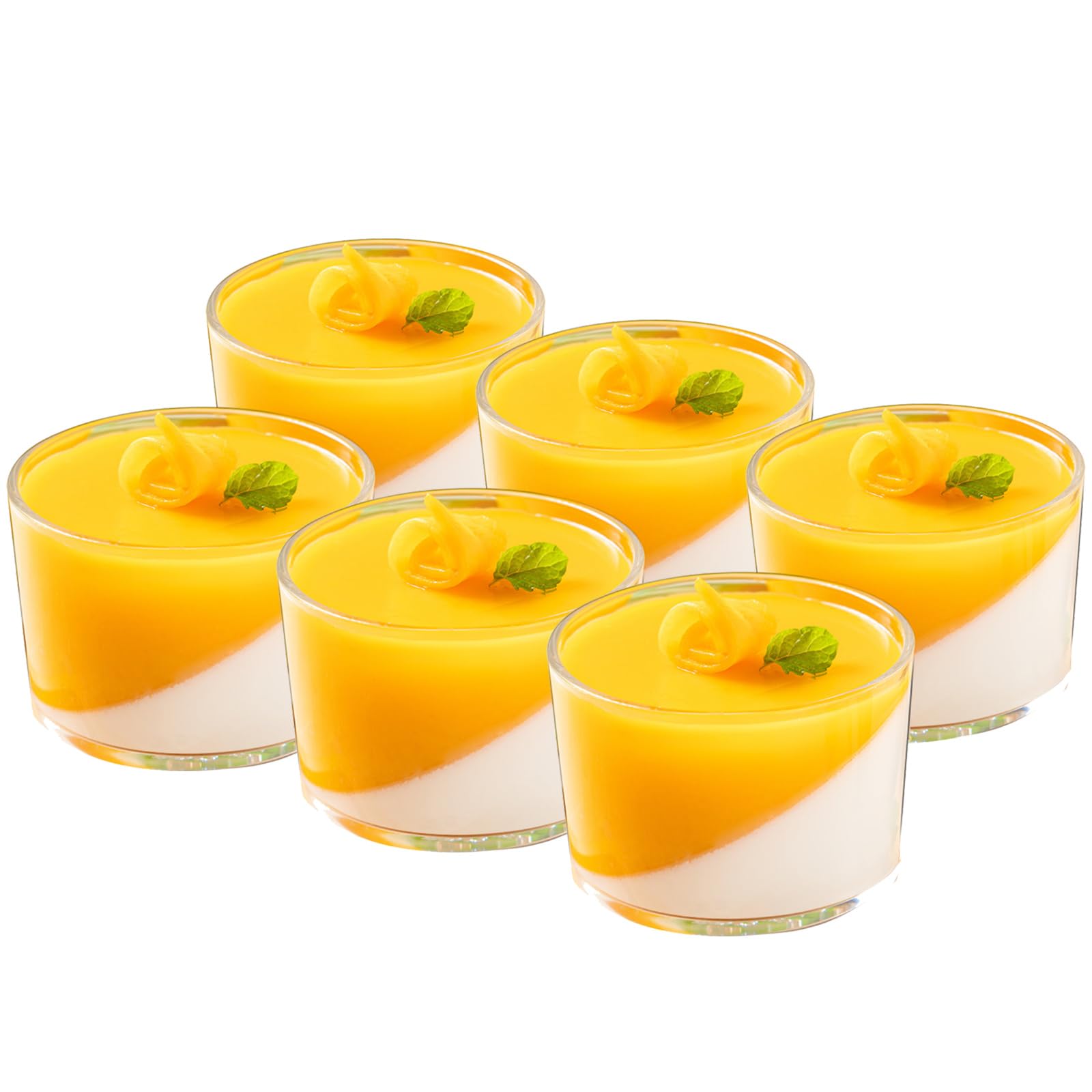 6-Piece Oven-Safe Ramekins Set - 4oz Clear Glass Bowls for Creme Brulee, Dipping Sauces, Salad Dressings & Desserts - Perfect for Baking, Serving & Entertaining