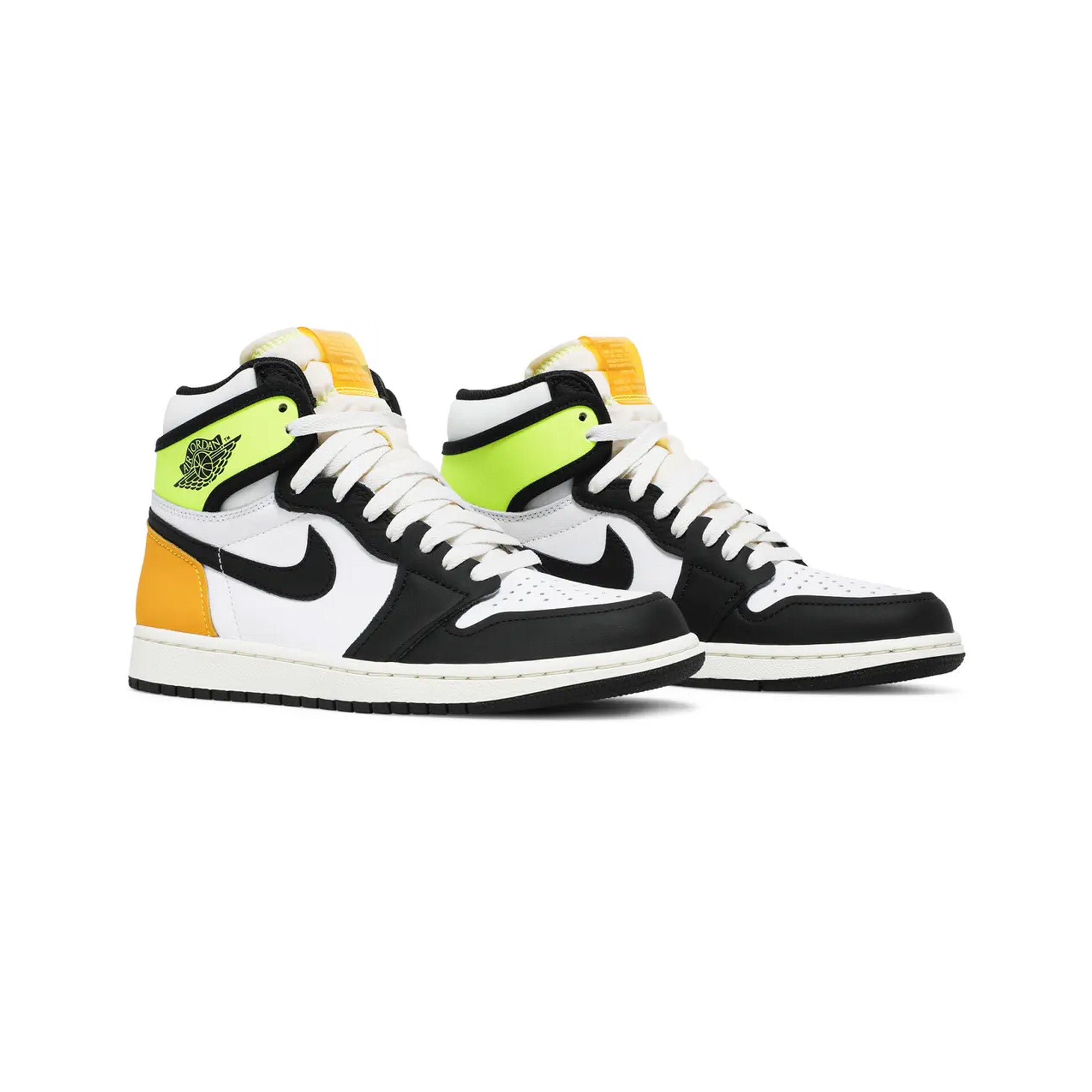 Air Jordan 1 Retro High OG 'White Black Volt University Gold' Sneakers (2021) - Men's Basketball Shoes for Streetwear & Casual Fashion