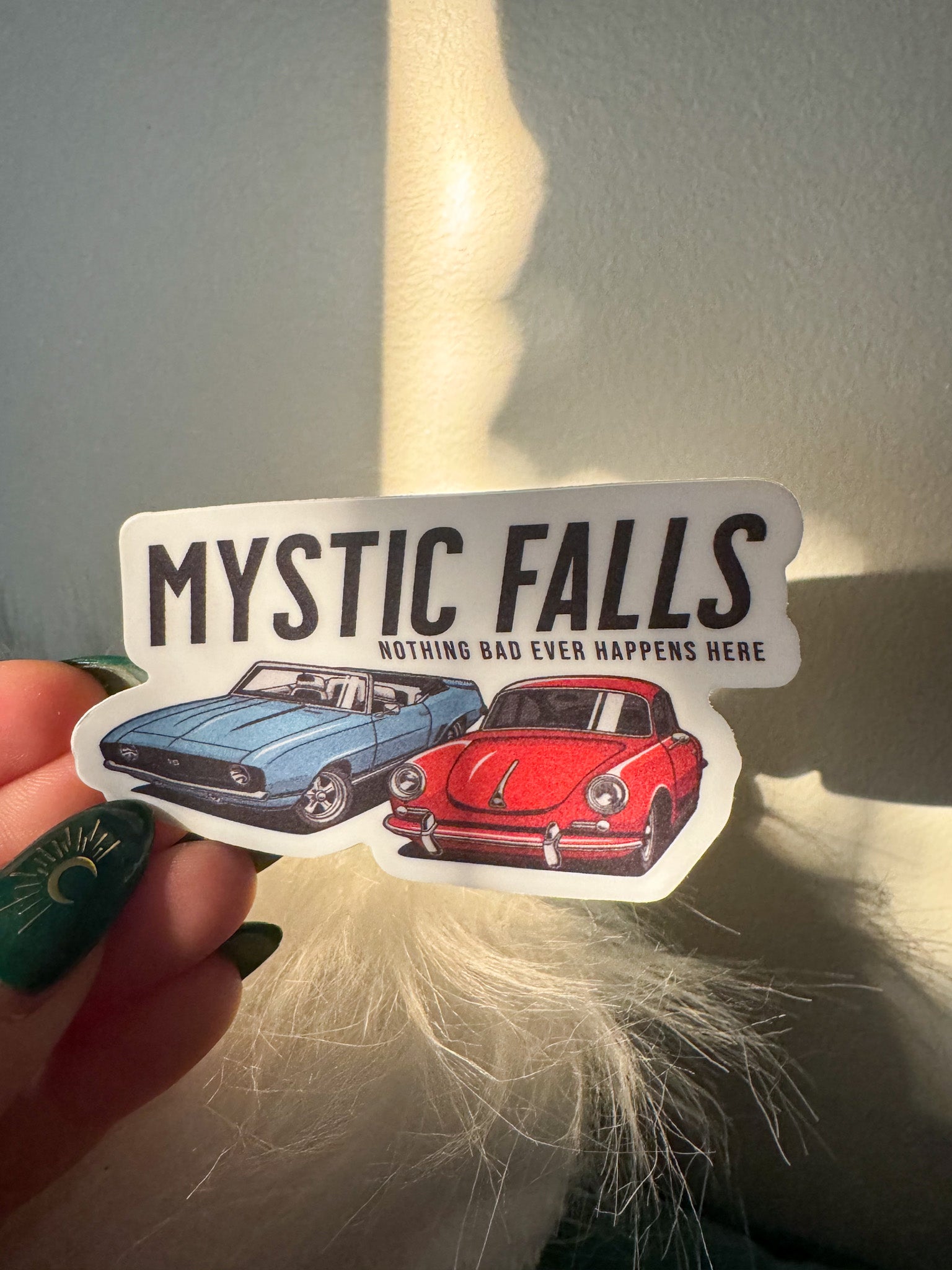 Mystic Falls Car Stickers - Waterproof Vinyl Decals for Cars, Laptops, Windows - Perfect for Fans of The Vampire Diaries TV Show