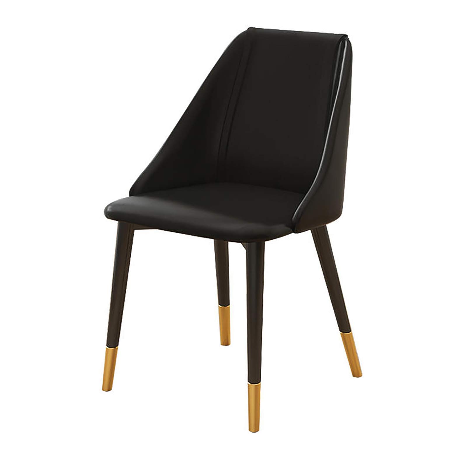 Premium PU Leather Dining Chairs - Ergonomic Comfort Backrest & Sturdy Metal Legs - Modern Kitchen, Dining Room, Restaurant & Office Seating Furniture