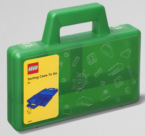 Lego Sorting Case To Go - Transparent Green Storage Box for Organizing Lego Bricks | Perfect for Travel, Home & Classroom Organization
