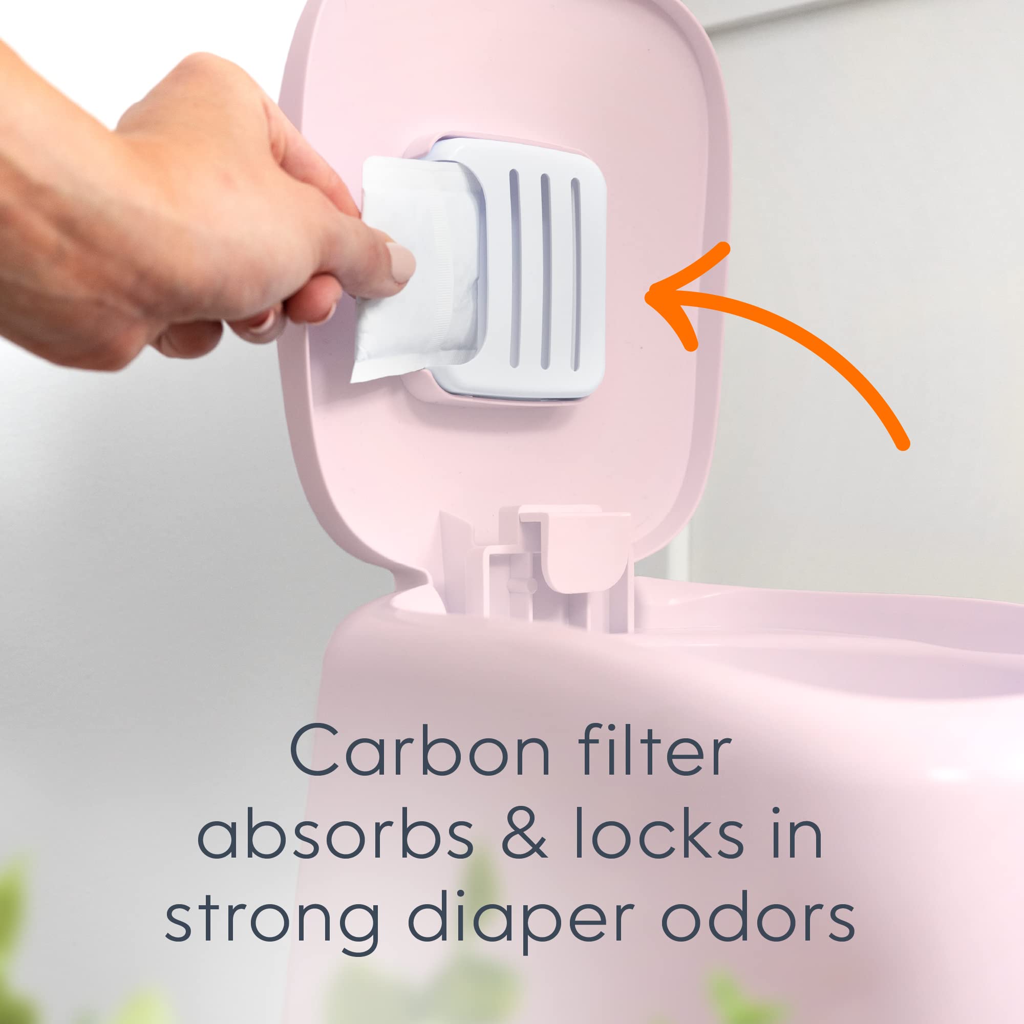 Playtex Diaper Genie Complete Diaper Pail with Odor Control & Antimicrobial Protection - Includes Pail & 1 Refill, Pink - Perfect for Nursery, Baby Room & Daycare Diaper Disposal