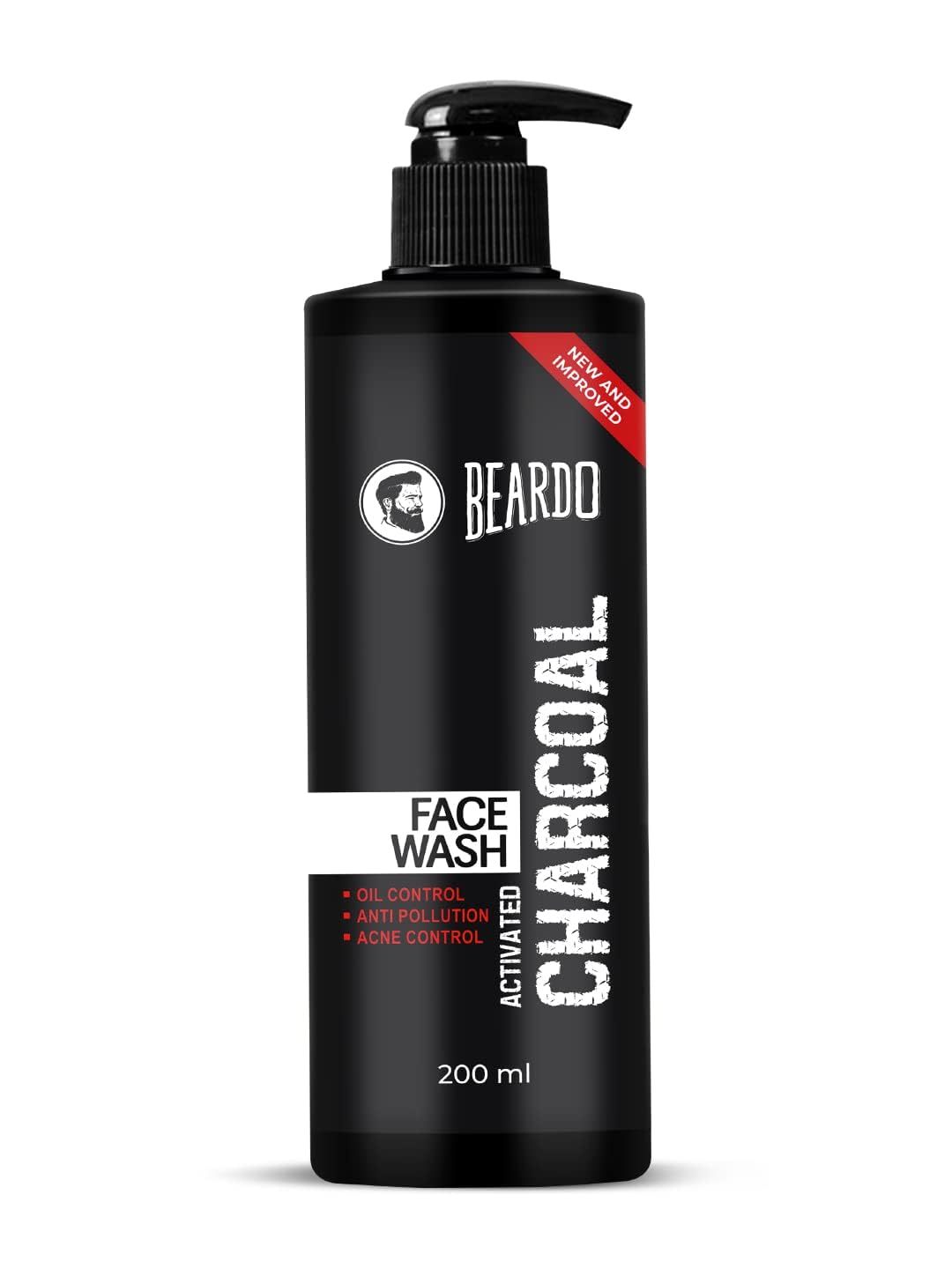 Bear;do Activated Charcoal Face Wash for Men - 200ml Deep Pore Cleanser | Acne & Pimple Treatment | Oil Control for Oily Skin | Daily Skincare Routine for Clear Complexion