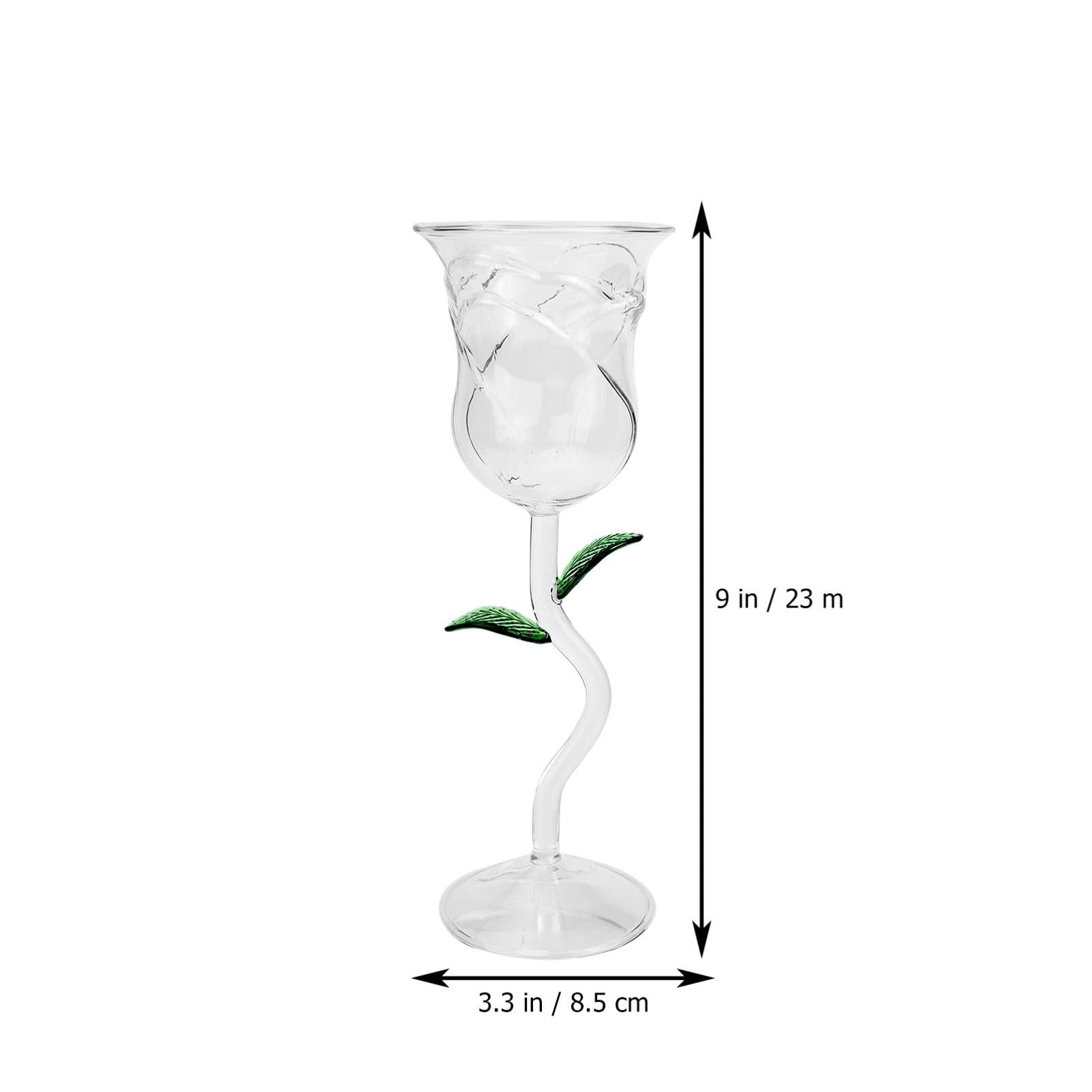 Elegant Rose Wine Glass Set - 6-Piece Floral Red Wine Goblets for Cocktails, Champagne & Party Beverages - Perfect for Weddings, Anniversaries & Romantic Dinners