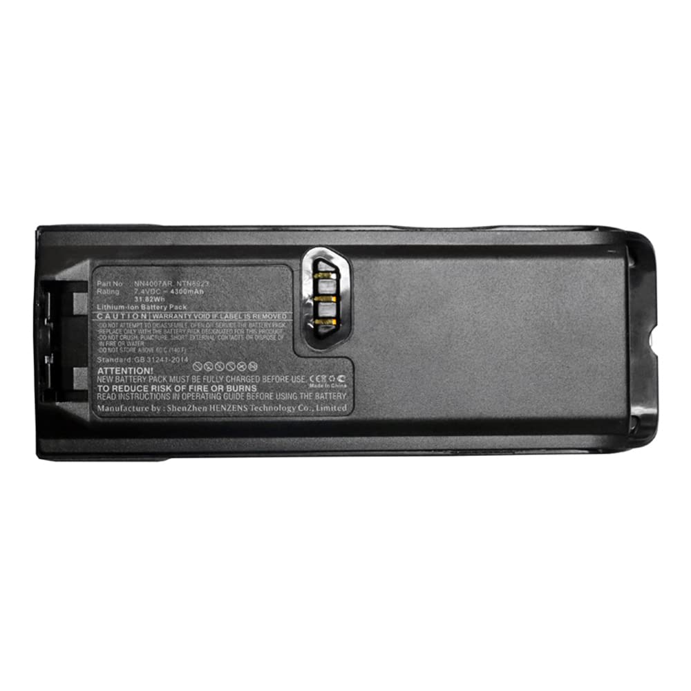 Synergy Digital 2-Way Radio Battery - BP8299MHUC Replacement (7.4V Li-ion 4300mAh) for Motorola Radios - Perfect for Construction, Security & Outdoor Communication