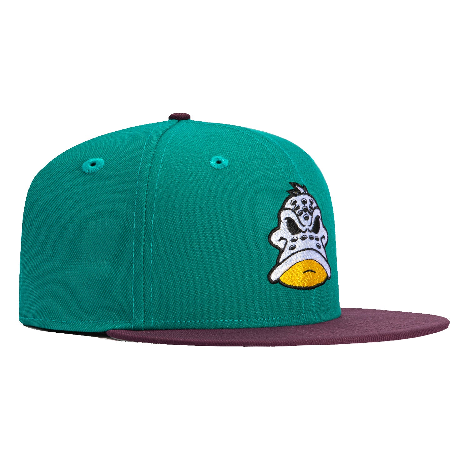 New Era 59Fifty Mascot Anaheim Ducks Wild Wing Snapback Hat - Teal & Maroon Team Colors - Official NHL Licensed Cap for Hockey Fans & Sports Enthusiasts - Perfect for Game Day, Collecting, and Casual Wear