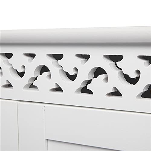 White MDF Wall Cabinet for Kitchen, Bathroom, Garage & Laundry Room - Durable Storage Cabinet with Adjustable Shelves - Perfect for Organizing Toiletries, Cleaning Supplies & Home Essentials