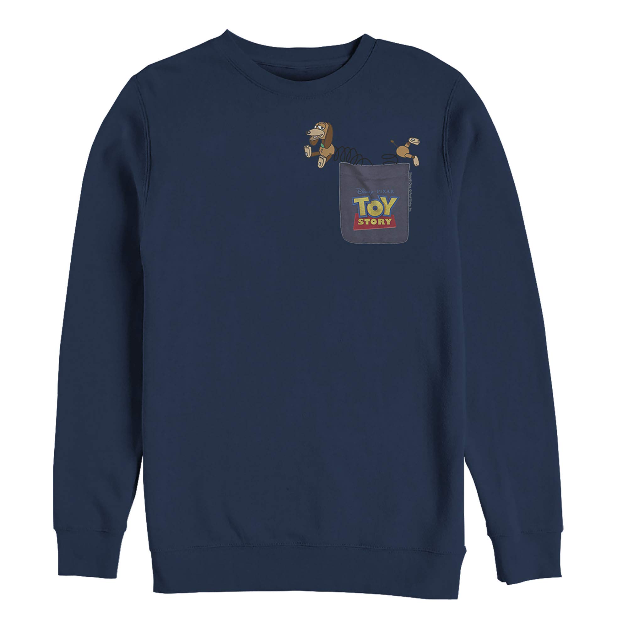 Men's Toy Story Slinky Dog Pocket Print Sweatshirt | Disney Pixar Graphic Hoodie | Casual Pullover for Fans & Collectors | Perfect for Movie Nights & Theme Park Visits