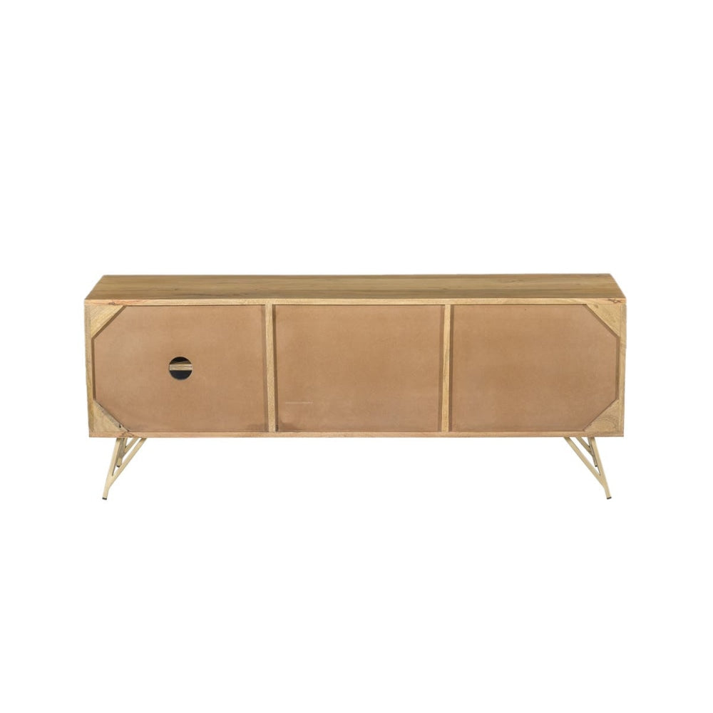 Modern TV Stand with Storage - 140cm Entertainment Unit for Living Room, Bedroom & Home Theater | Solid Wood TV Cabinet with Shelves & Drawers