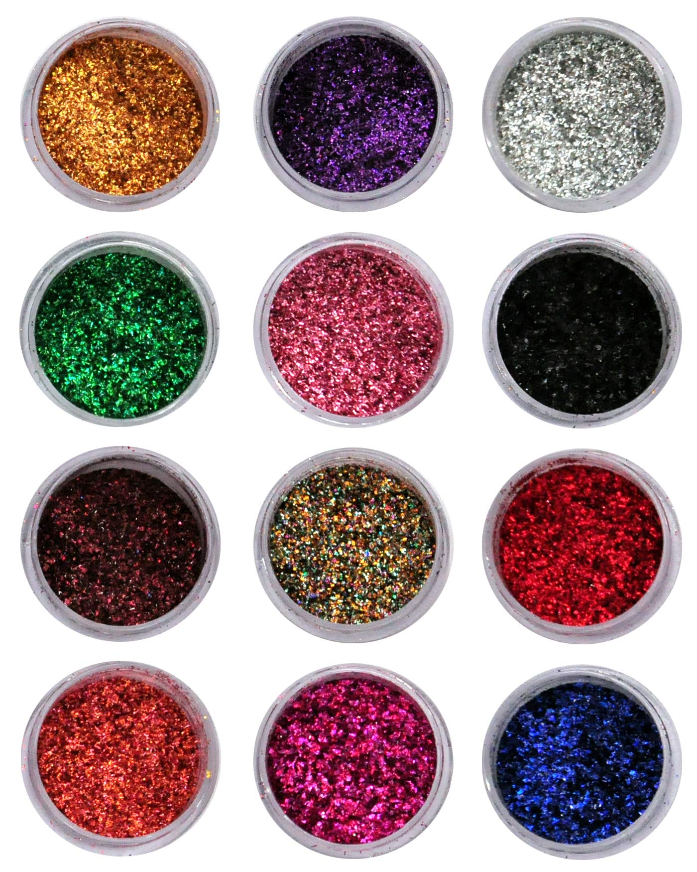 Vozwa Sparkling Nail Art Glitter Sequins - 12pcs Multicolor Nail Decorations for DIY Manicure, Salon & Party Nail Designs - Perfect for Gel Polish, Acrylic Nails & Home Nail Art
