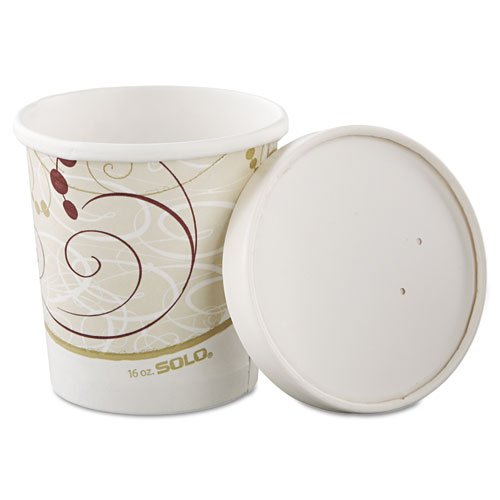 FlexStyle 16oz White Double Poly Paper Containers - 25/Pack, 10 Packs/Carton - Perfect for Takeout, Catering & Food Service Businesses