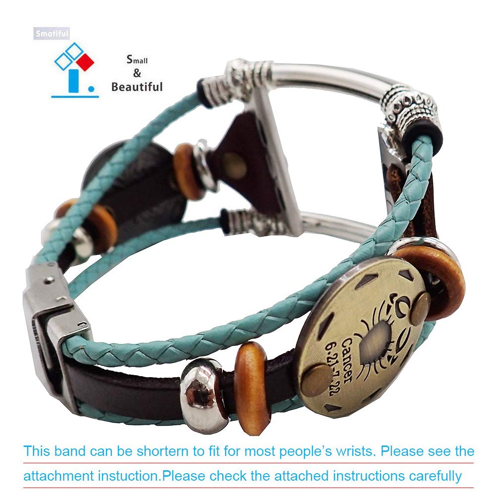 Stylish Women's Sport Cuff Bands for Apple Watch Series 1-5 (38mm/40mm) - Turquoise Rope Design with Copper Accents | Perfect for Fitness, Workouts & Everyday Wear
