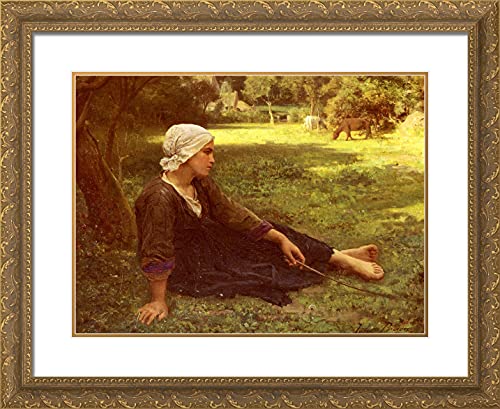 Gold Ornate Wood Frame with Double Matting