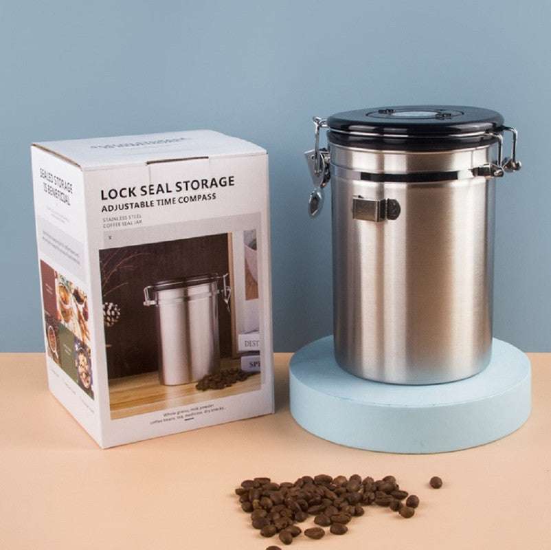 1.5L Silver Storage Container with Spoon - Airtight Food Container for Kitchen, Pantry & Meal Prep - Perfect for Storing Dry Goods, Snacks & Leftovers