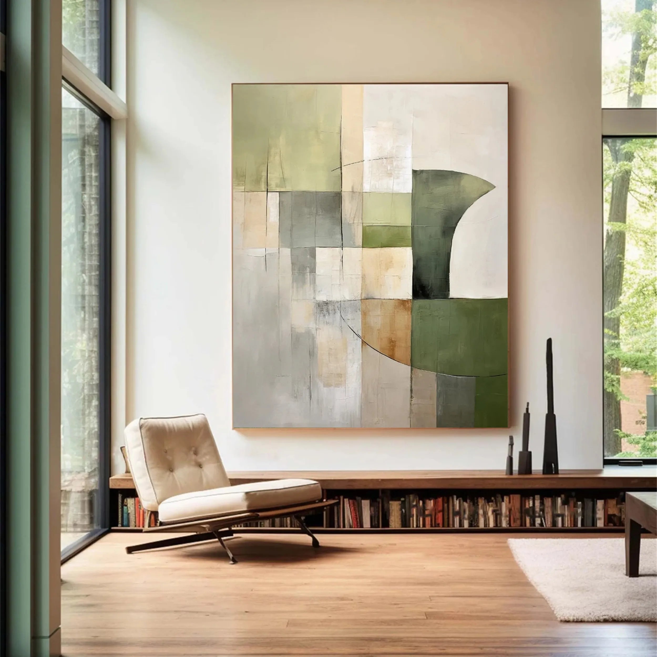 Custom Abstract Painting #AB 119 - Handmade Modern Wall Art for Living Room, Bedroom & Office Decor