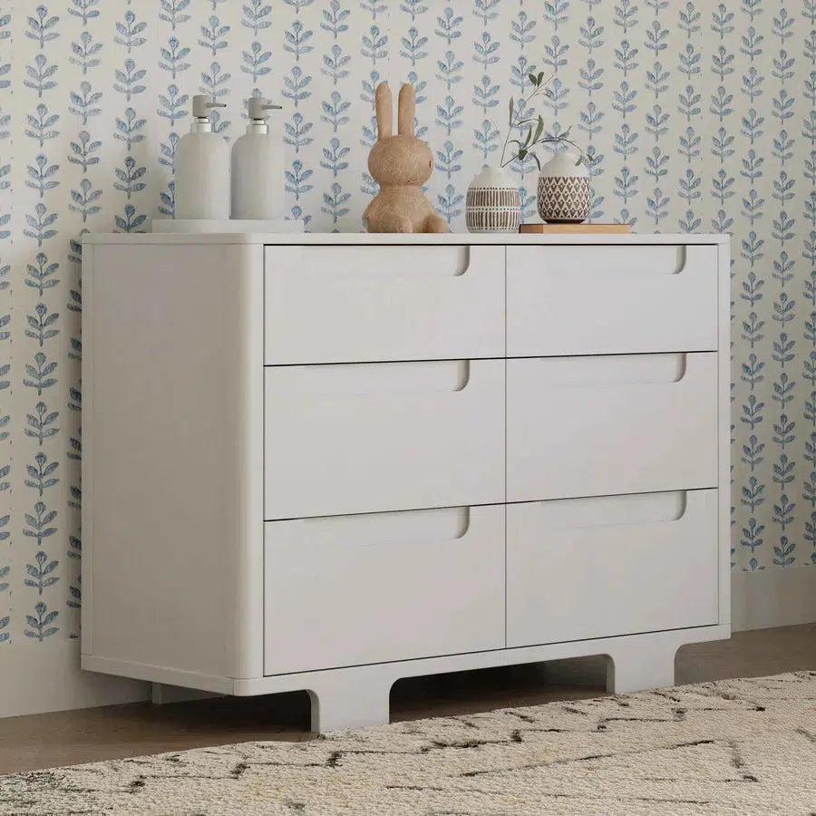 Babyletto Yuzu 6-Drawer Changing Table Dresser in White - Perfect Nursery Storage for Diapers & Baby Clothes