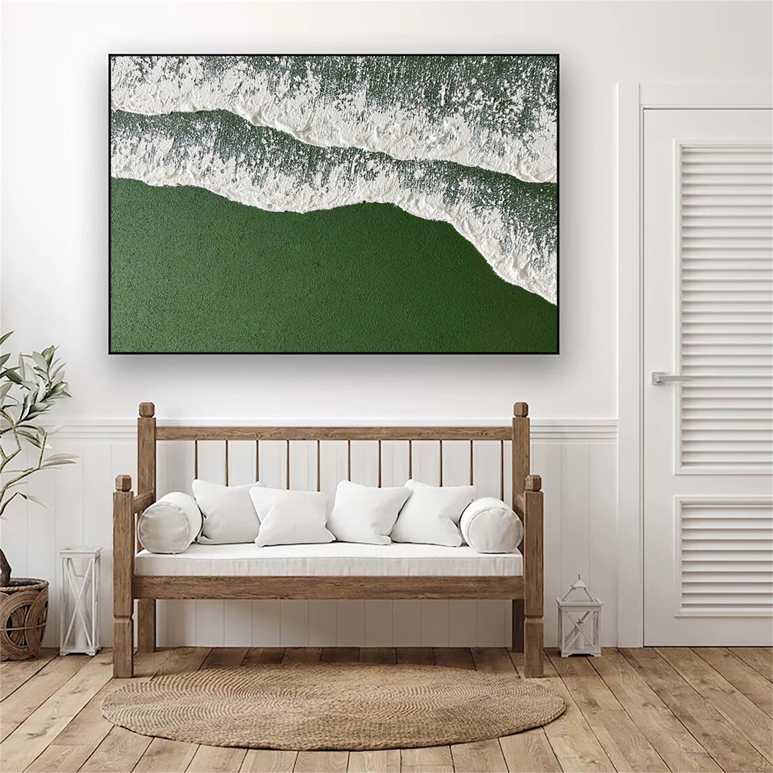 Ocean and Sky Painting #OS 092 - Handmade Canvas Wall Art for Home & Office Decor - Perfect for Living Room, Bedroom or Office Wall Decoration