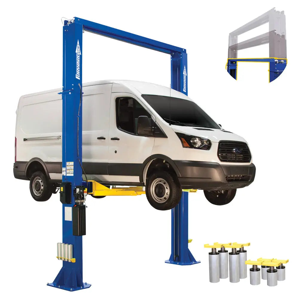 Forward DP15 15K Heavy Duty Two Post Lift - Professional Auto Repair Shop Car Hoist for Trucks & SUVs - Perfect for Vehicle Maintenance, Tire Changes & Brake Services