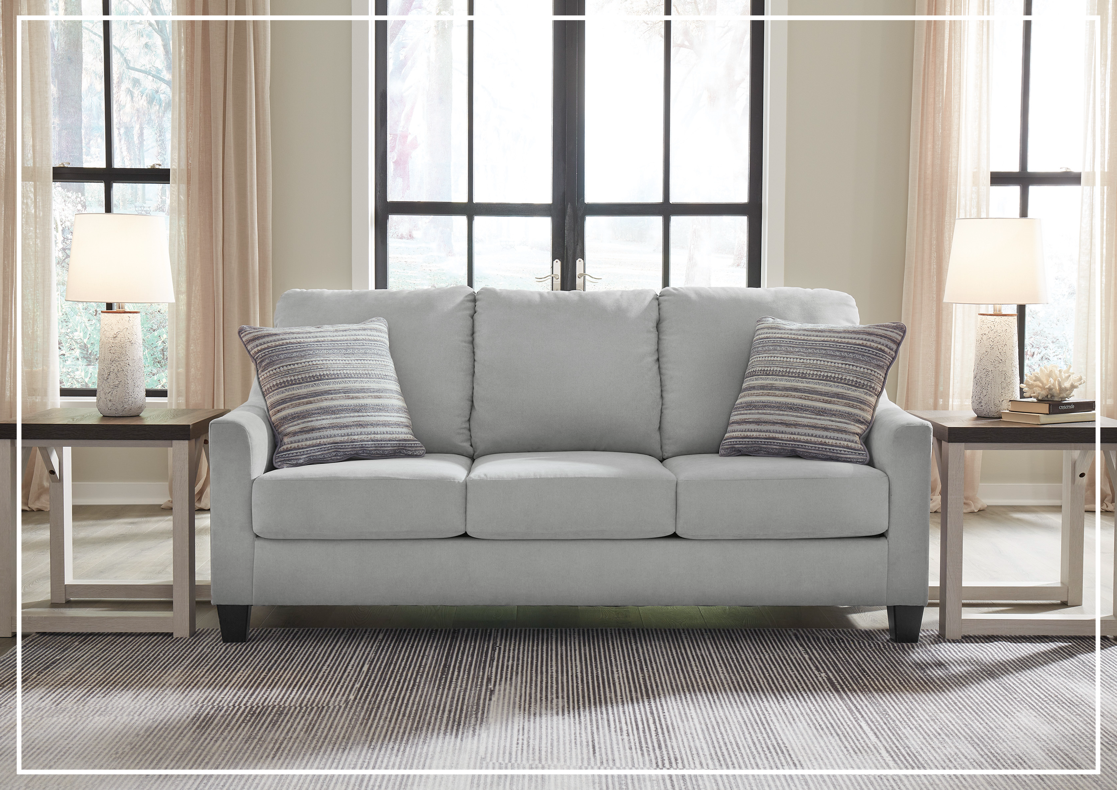 Gio Italia Avalon Queen Fabric Sleeper Sofa Bed - Convertible Sofa with Storage Chaise Lounge for Small Spaces | Perfect for Guest Rooms, Apartments & Home Offices