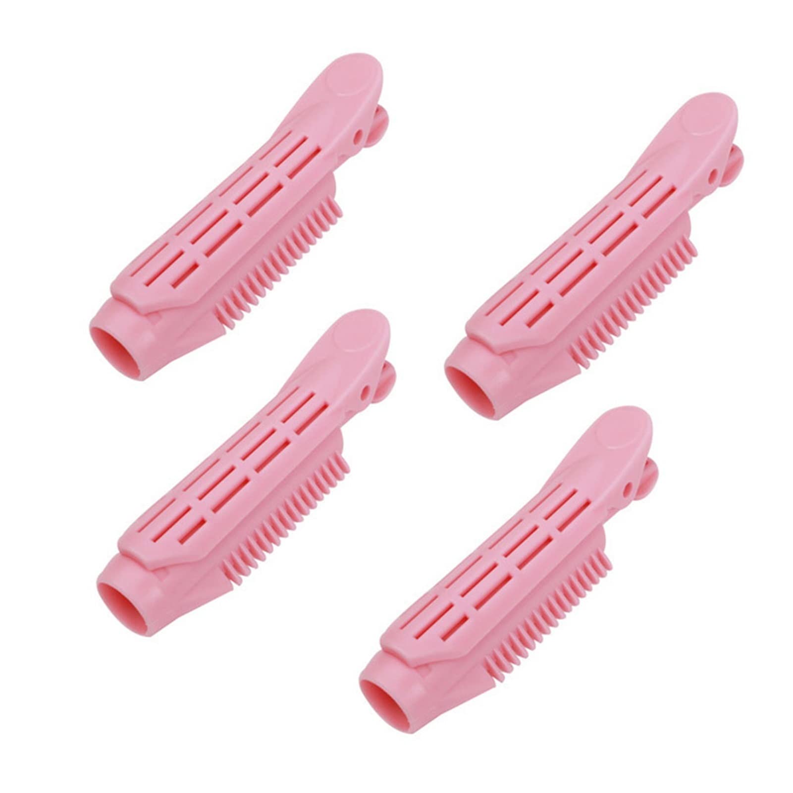 Natural Fluffy Hair Clip - 4pcs Pink Curly Hair Root Clips for Bangs Styling | Soft Plastic Hair Accessories for Women & Girls | Perfect for Daily Wear, Parties & Cosplay