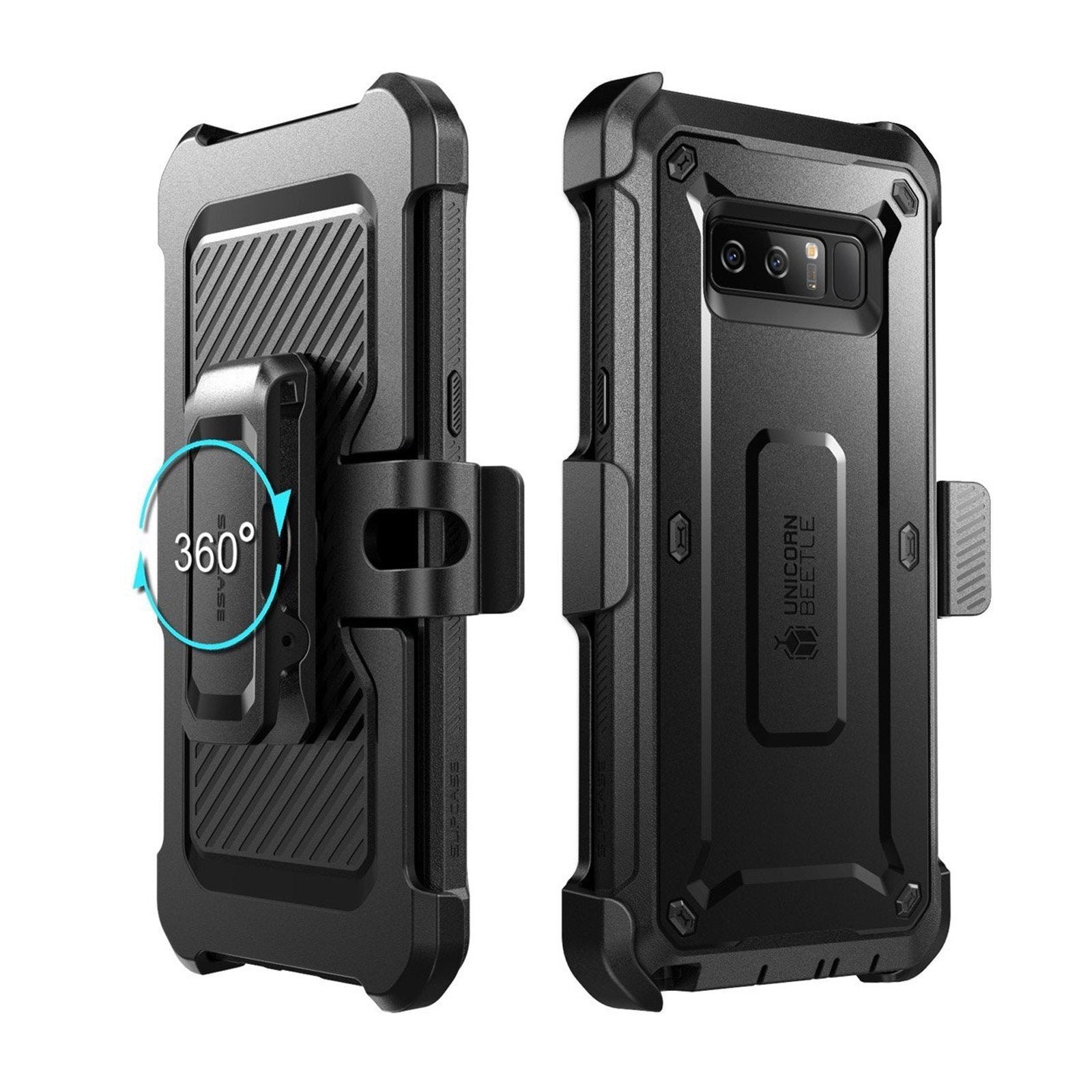 Samsung Galaxy Note 8 Unicorn Beetle Pro Full Body Rugged Holster Case - Shockproof Protective Cover with Built-in Screen Protector - Black (Open Box) - Perfect for Outdoor, Construction & Extreme Sports Use