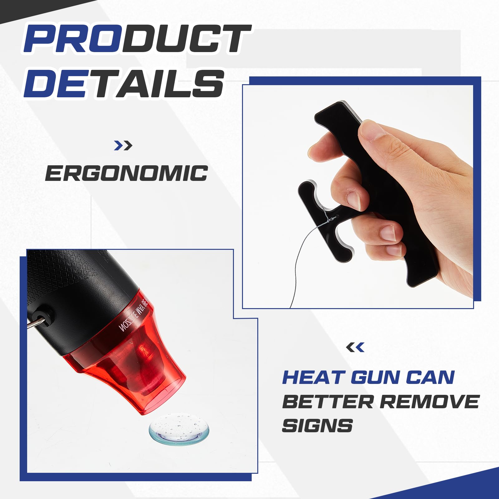 Premium WILLBOND Vinyl Wrap Tool Kit - 5m PE Cord, Heat Gun, Razor Blades, Scraper, Squeegee & Scratch Repair Paste for Professional Car Wrapping & Decal Removal - Perfect for Auto Detailing, DIY Vehicle Wraps & Emblem Removal Projects