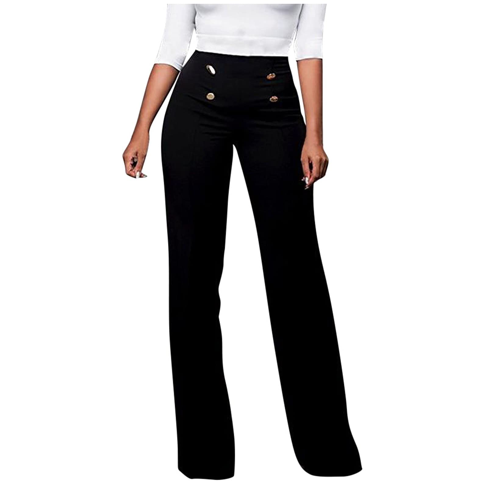 The Secret Behind Her Confidence: ROUSESE Women's High Waist Slim Work Pants