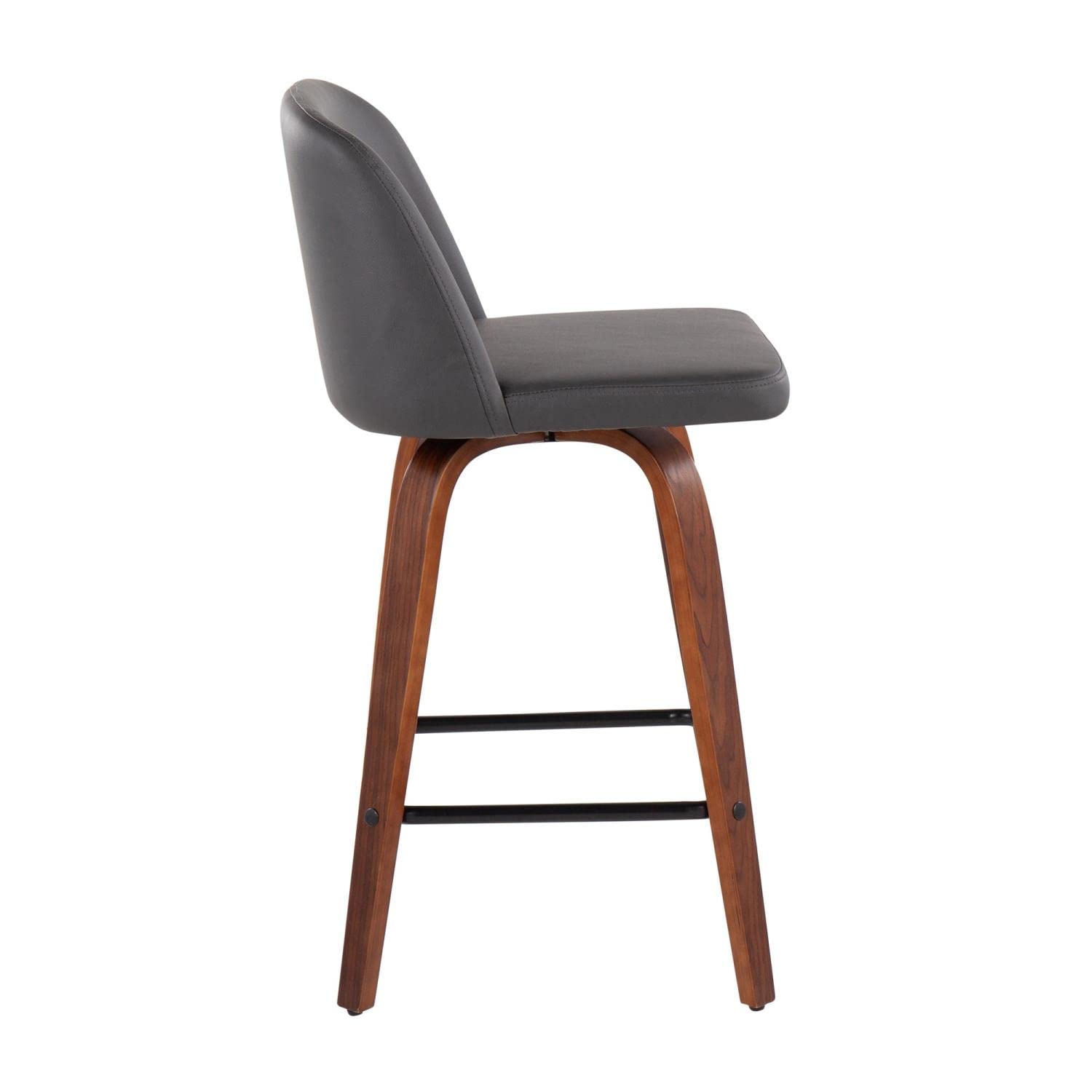LumiSource Toriano Counter Stools Set of 2 - Modern Kitchen Counter Height Chairs & Bar Stools for Kitchen Island, Breakfast Bar, and Dining Area