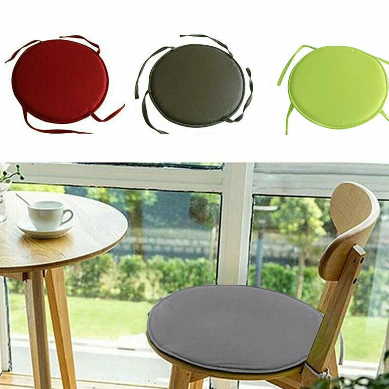 Premium Indoor/Outdoor Round Chair Cushions Set of 4 - 30cm (11.81