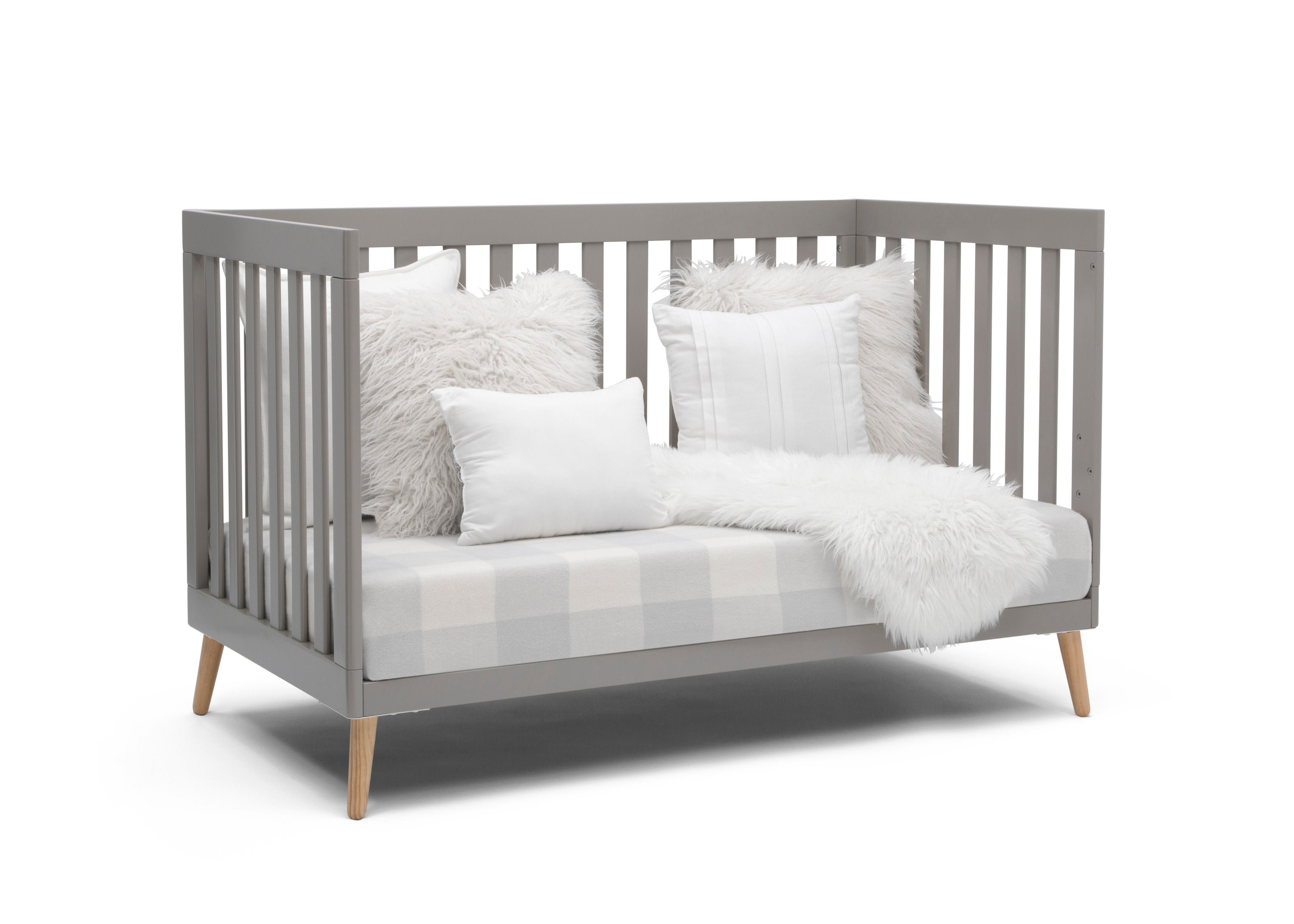 Essex 4-in-1 Convertible Baby Crib - Toddler Bed, Daybed & Full-Size Bed Conversion - Safe Nursery Furniture for Newborns & Kids - Perfect for Bedrooms, Daycare & Guest Rooms