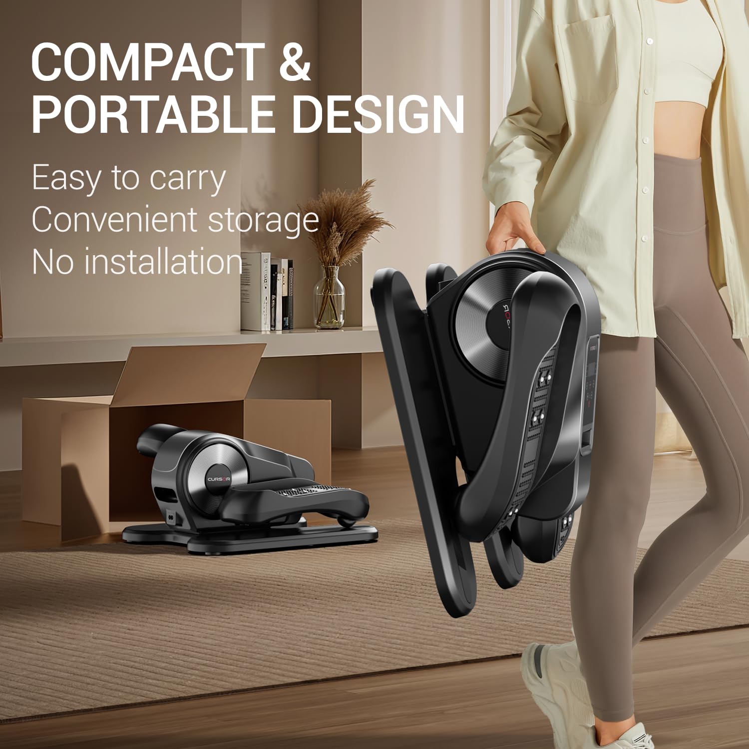 Under Desk Elliptical Machine - Electric Seated Pedal Exerciser with Remote, 12 Speed Levels, Forward/Reverse Motion, Manual & Auto Modes - Compact Leg Exercise Equipment for Home, Office & Rehabilitation Use