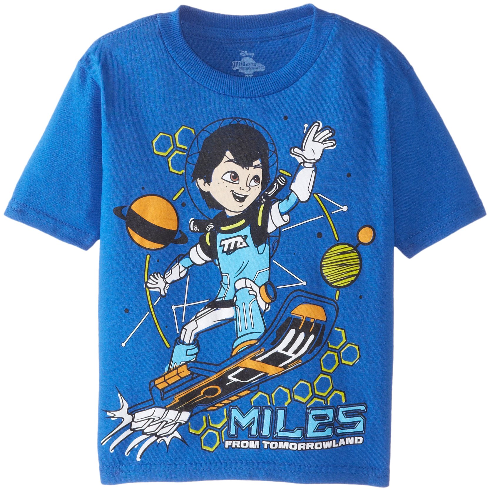 Disney Miles From Tomorrowland Boys' Short Sleeve Graphic T-Shirt - Cool Space Adventure Tee for Kids Playtime & Birthday Gifts
