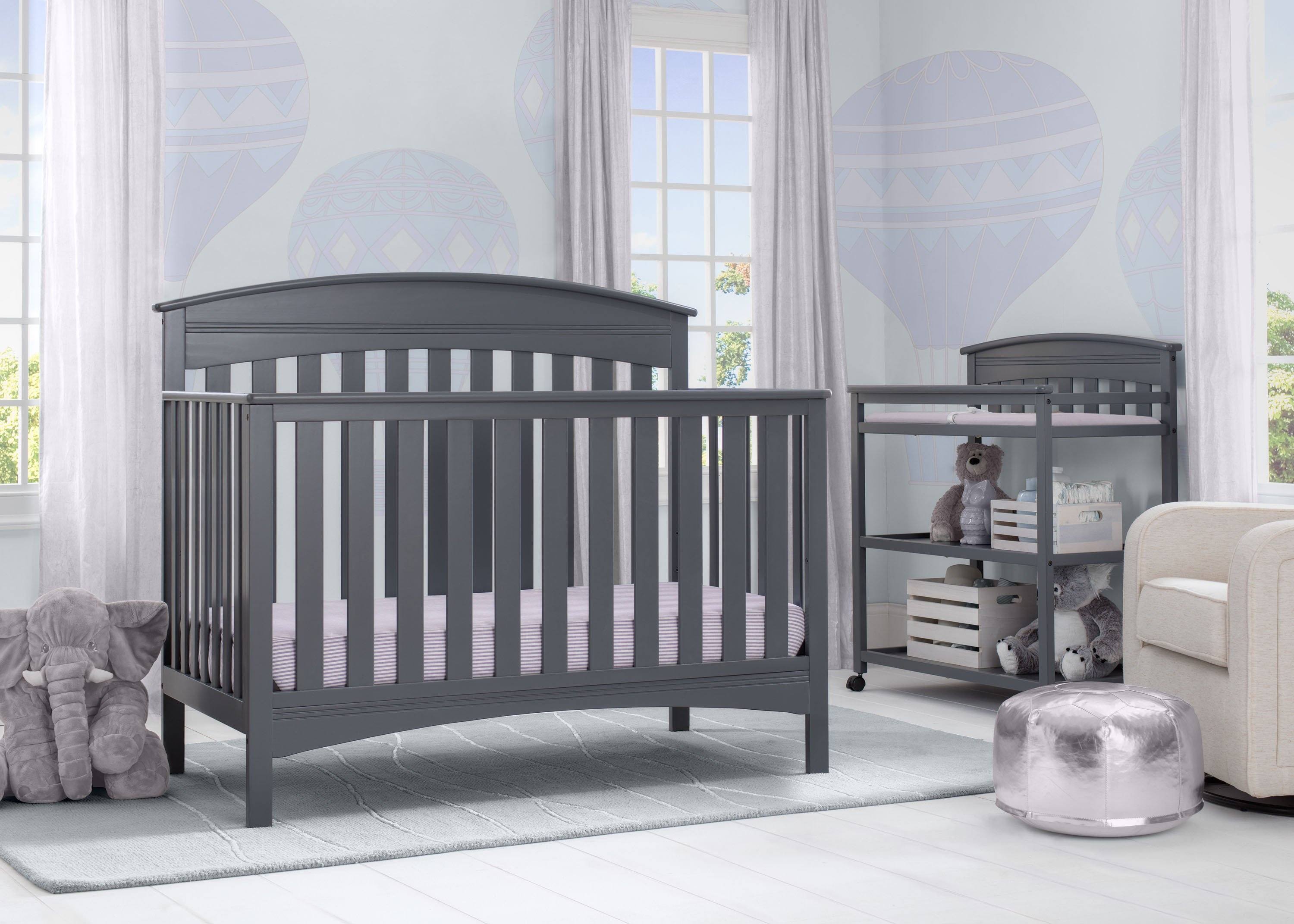 Bennington Elite Arched 4-in-1 Convertible Crib - Convertible Baby Crib to Toddler Bed, Daybed & Full-Size Bed | Perfect for Nursery, Bedroom & Guest Room