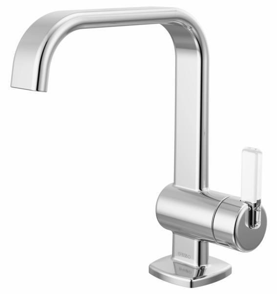 Allaria Single Hole Bathroom Faucet 1.2GPM Water-Saving - Polished Chrome/Clear Finish - Model 65067LF PCCL ECO by Brizo - Perfect for Modern Bathroom Vanities & Powder Rooms